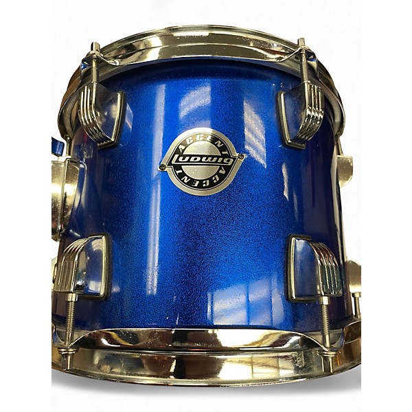 Used Ludwig 4 Piece Accent Metallic Blue Drum Kit