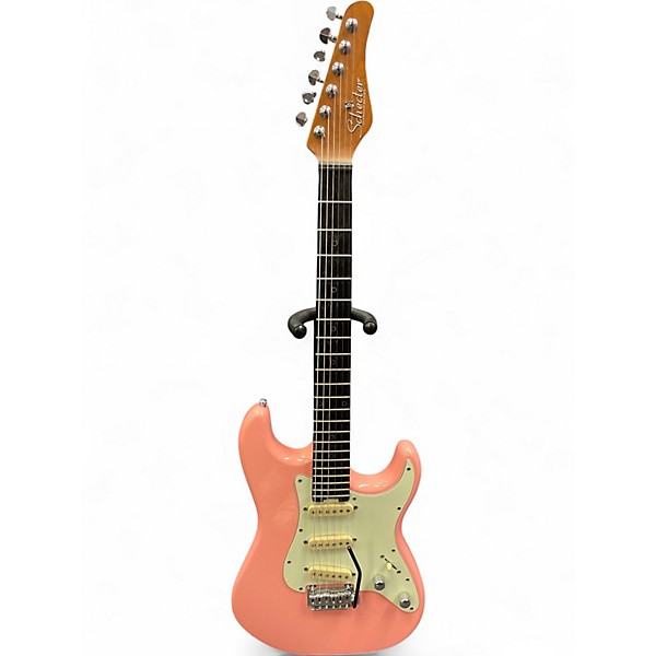 Used Schecter Guitar Research DIAMOND SERIES NICK JOHNSTON Pink Solid Body Electric Guitar