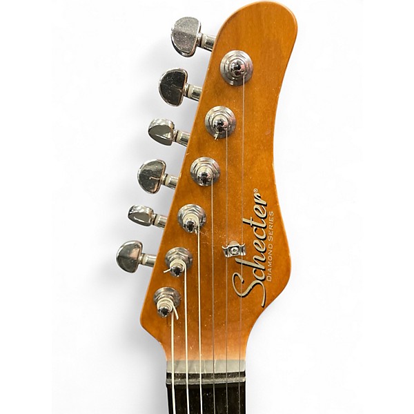 Used Schecter Guitar Research DIAMOND SERIES NICK JOHNSTON Pink Solid Body Electric Guitar