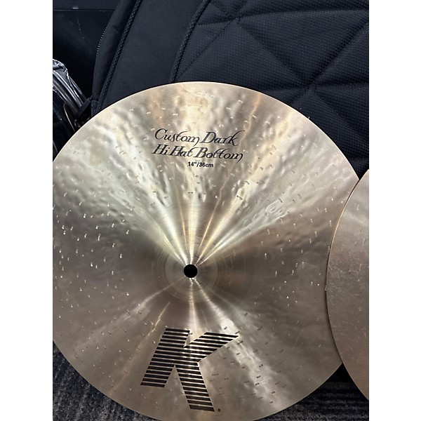 Used Zildjian 14in K Custom Hybrid Hi Hat Pair Cymbal