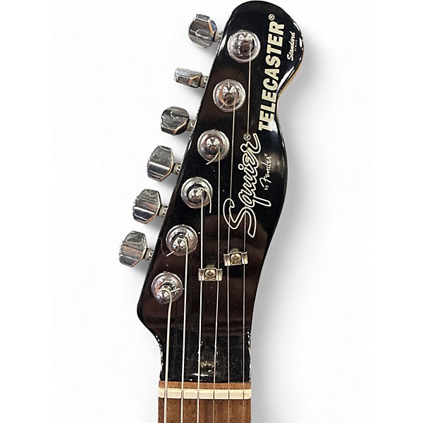 Used Squier Standard Telecaster Black Chrome Solid Body Electric Guitar