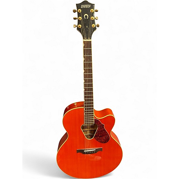 Used Gretsch Guitars G5022CE Rancher Jumbo Orange Acoustic Electric Guitar