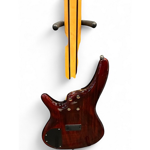 Used Ibanez SR405 5 String Quilted Sunburst Electric Bass Guitar