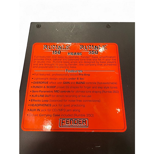 Used Fender Rumble 350 350W Bass Amp Head