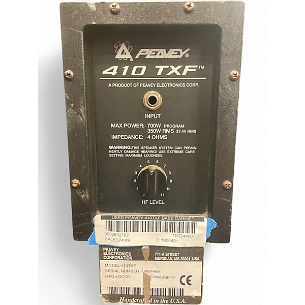 Used Peavey 410TXF Bass Cabinet