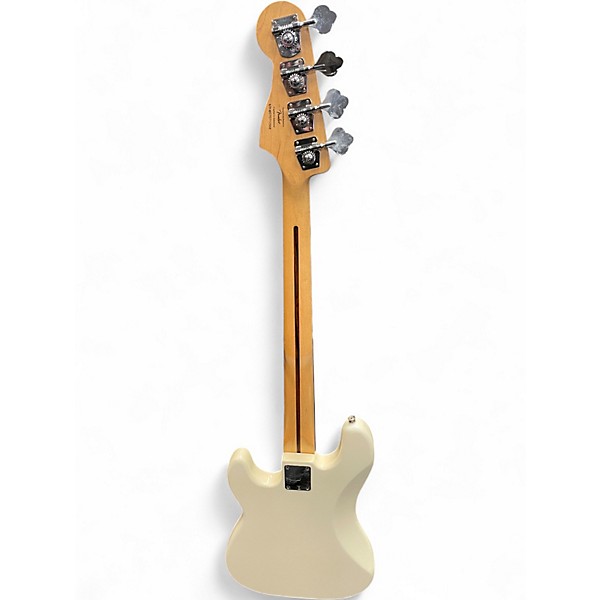 Used Squier Precision Bass White Electric Bass Guitar