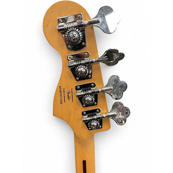 Used Squier Precision Bass White Electric Bass Guitar