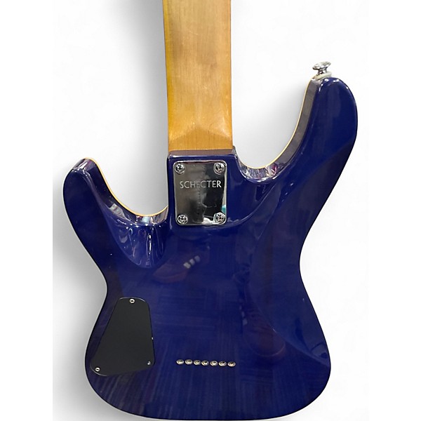 Used Schecter Guitar Research DIAMOND SERIES C7 Blue Solid Body Electric Guitar