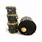 Used Pearl 4 Piece MASTERS CUSTOM Black and Gold Drum Kit thumbnail