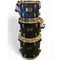 Used Pearl 4 Piece MASTERS CUSTOM Black and Gold Drum Kit