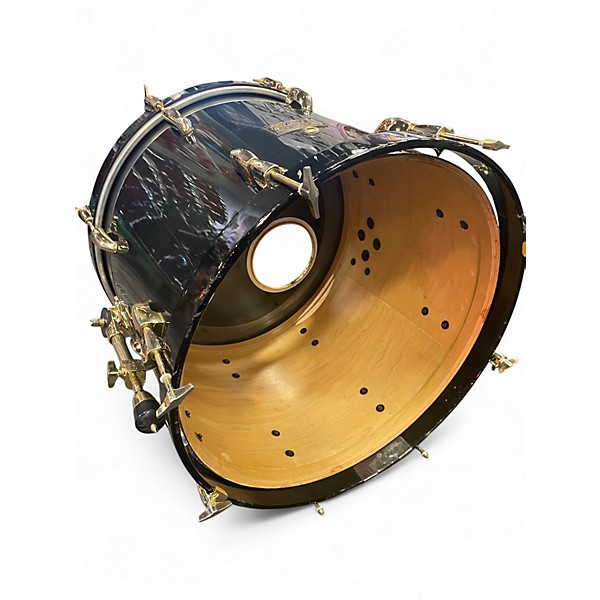 Used Pearl 4 Piece MASTERS CUSTOM Black and Gold Drum Kit