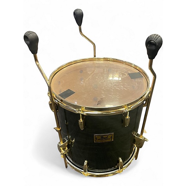 Used Pearl 4 Piece MASTERS CUSTOM Black and Gold Drum Kit