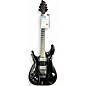 Used Schecter Guitar Research C-1 Blackjack Diamond Series Sustainiac FR Lefty Black w/Red Pinstripes Electric Guitar thumbnail