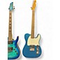 Used Squier CUSTOM ESQUIRE TELECASTER Blue Solid Body Electric Guitar thumbnail