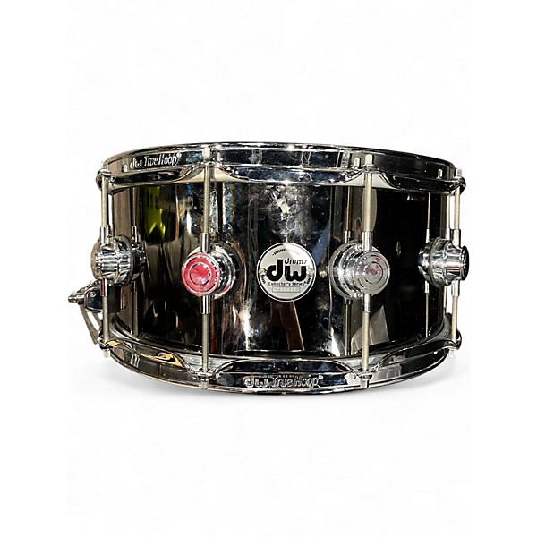 Used DW 14X6.5 COLLECTOR'S SERIES SNARE BLACK CHROME OVER BRASS BLACK CHROME Drum