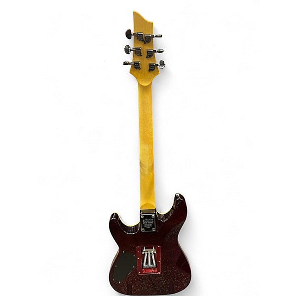Used Schecter Omen Extreme 6-FR Black Cherry Solid Body Electric Guitar