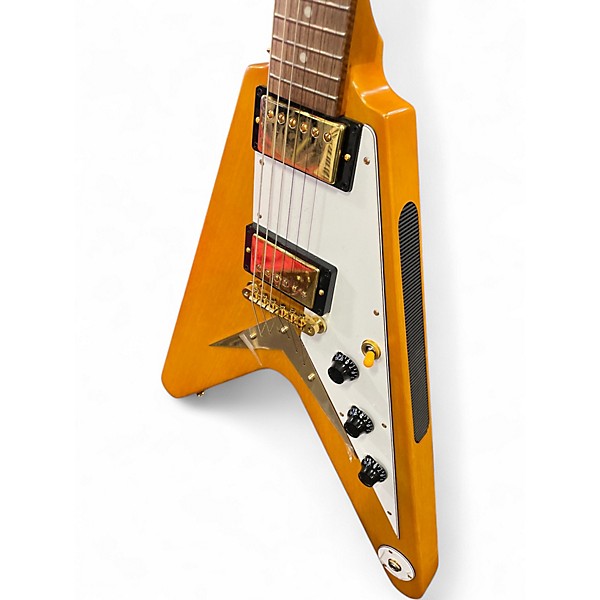 Used Epiphone 1958 Korina Flying V Natural Solid Body Electric Guitar