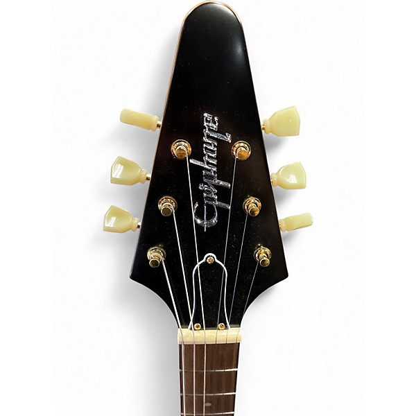 Used Epiphone 1958 Korina Flying V Natural Solid Body Electric Guitar