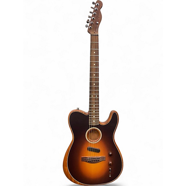 Used 2022 Fender Player Acoustasonic Telecaster Shadow Burst Acoustic Electric Guitar