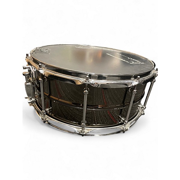 Used Ludwig 14X6 Black Magic Snare Black Drum
