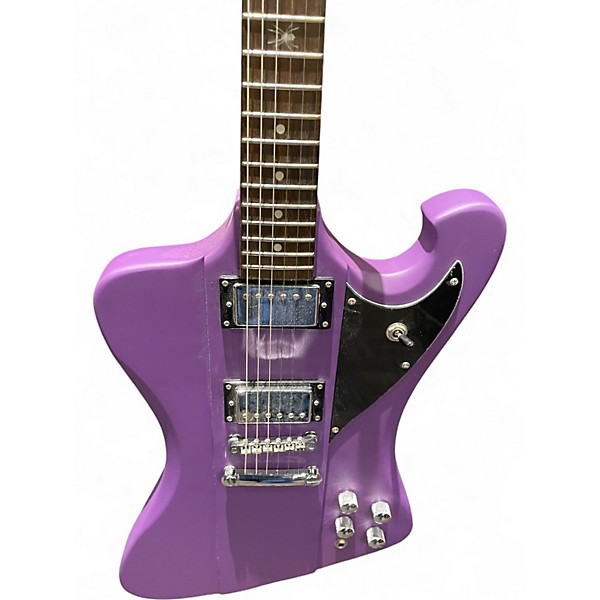 Used HardLuck Kings SPIDER Purple Solid Body Electric Guitar