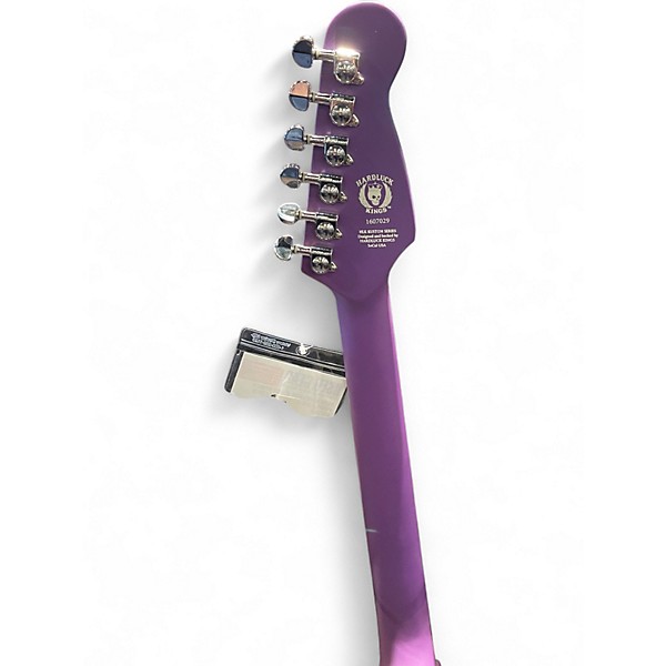 Used HardLuck Kings SPIDER Purple Solid Body Electric Guitar