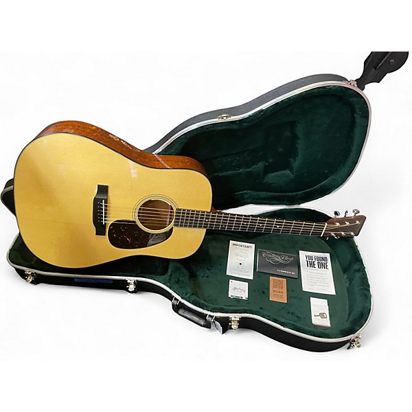Used Martin Custom Shop 18 Adirondack Spruce-Mahagony Natural Acoustic Electric Guitar
