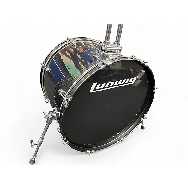 Used Ludwig 5 Piece BackBeat Black Sparkle Drum Kit