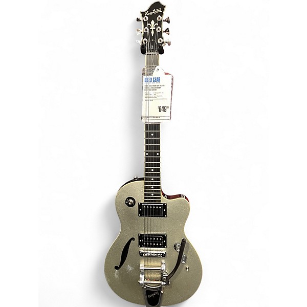 Used Hagstrom D2F SILVER SPARKLE Hollow Body Electric Guitar