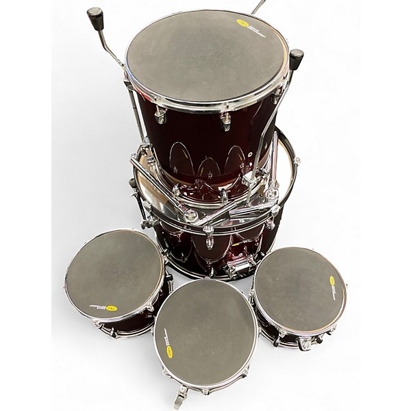Used Sound Percussion Labs 5 Piece Complete Red Drum Kit