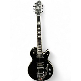 Used 2014 Hagstrom SWEDE TREMAR Black and White Solid Body Electric Guitar