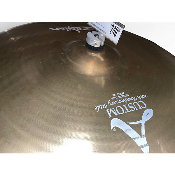 Used Zildjian 21in A Custom 20th Anniversary Ride Cymbal