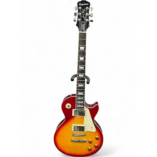 Used Epiphone Les Paul Standard Pro 2 Tone Sunburst Solid Body Electric Guitar