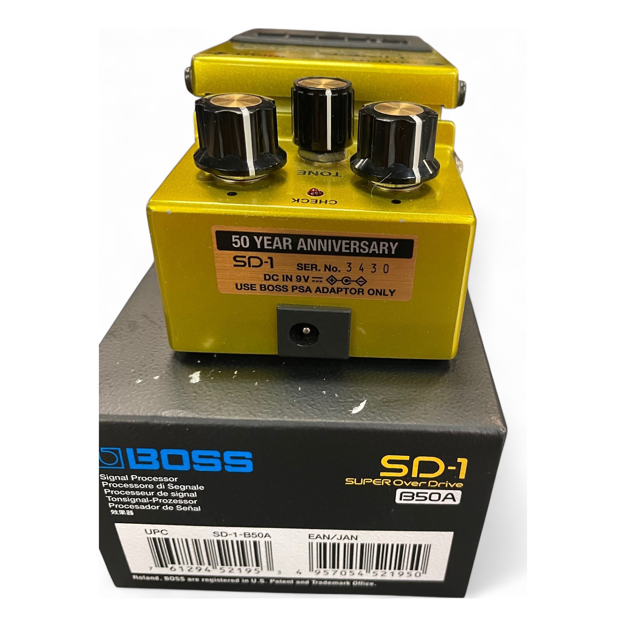 Used BOSS SD1 Super Overdrive 50th anniversary Effect Pedal