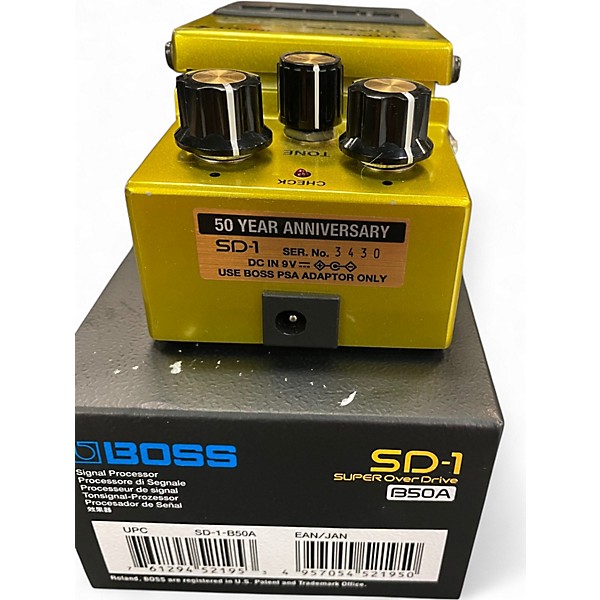 Used BOSS SD1 Super Overdrive 50th anniversary Effect Pedal