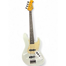Used Cnz Audio J Style White Electric Bass Guitar