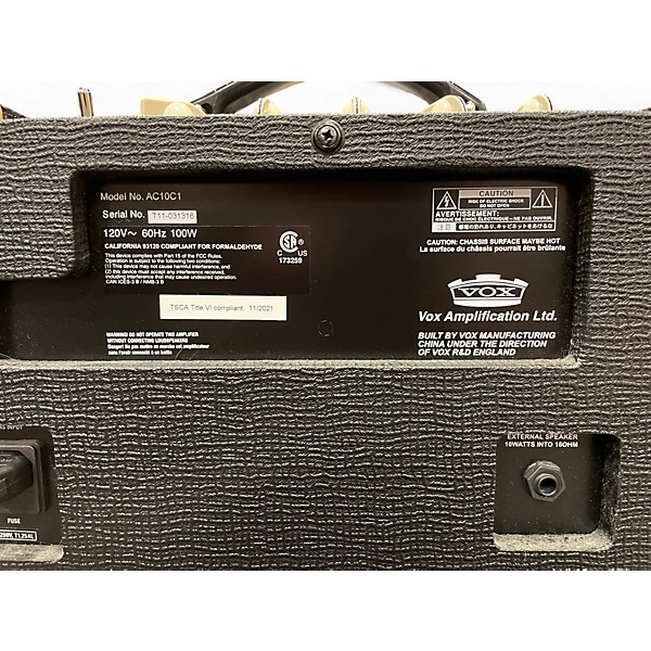 Used VOX AC10C1 10W 1x10 Tube Guitar Combo Amp