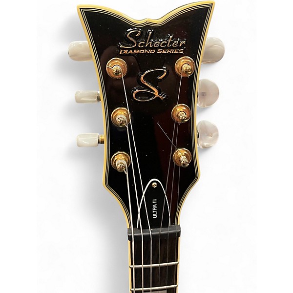 Used Schecter Guitar Research Ultra III Black Solid Body Electric Guitar