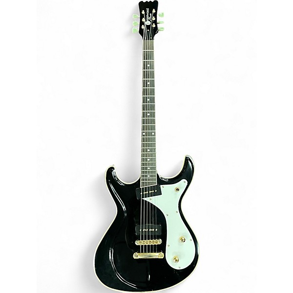 Used Eastwood SIDEJACK HB Black and Gold Baritone Guitars