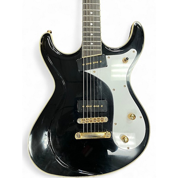 Used Eastwood SIDEJACK HB Black and Gold Baritone Guitars