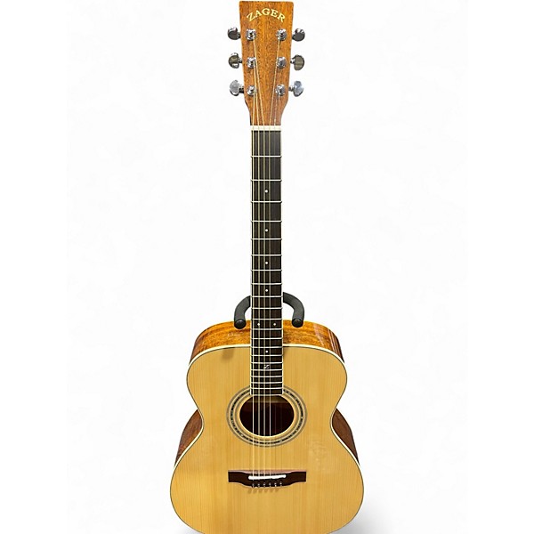 Used Zager ZAD 50 OM NA Natural Acoustic Guitar