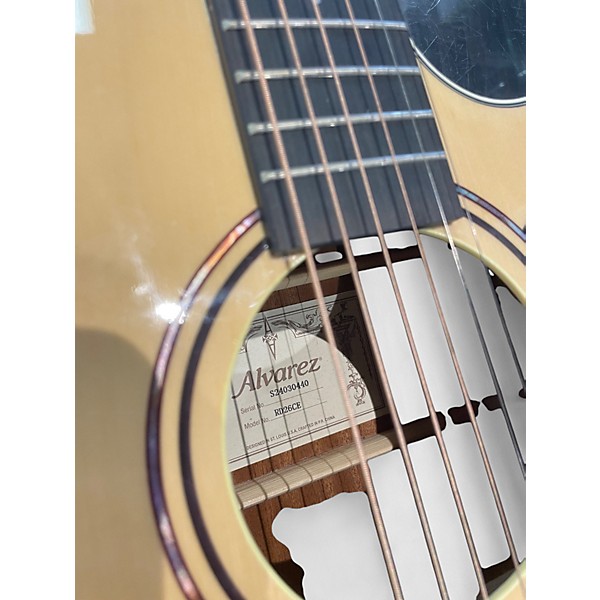 Used Alvarez RF26CE OM/Folk Natural Acoustic Electric Guitar