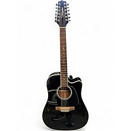 Used Takamine gd38ce Black 12 String Acoustic Electric Guitar