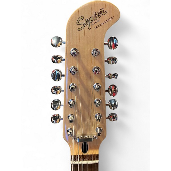 Used Squier Paranormal Jazzmaster XII Fiesta Red Solid Body Electric Guitar