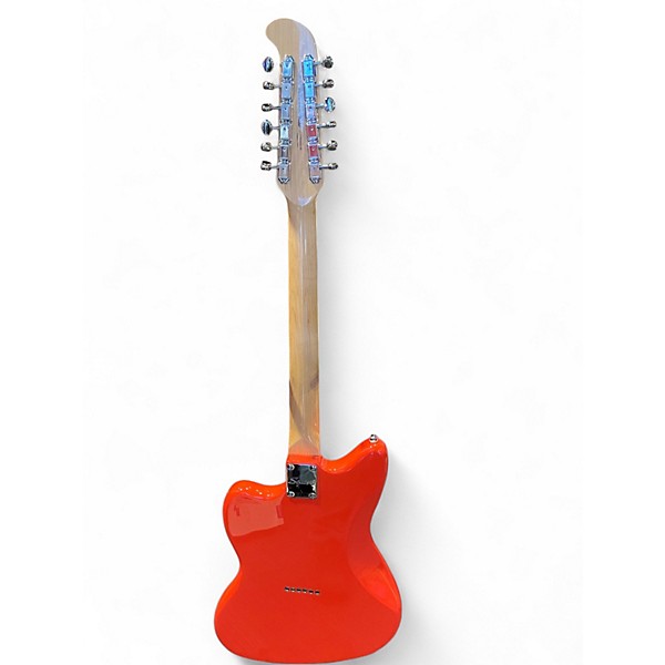 Used Squier Paranormal Jazzmaster XII Fiesta Red Solid Body Electric Guitar