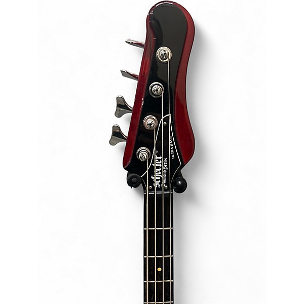 Used Schecter Guitar Research Ultra Cherry Electric Bass Guitar