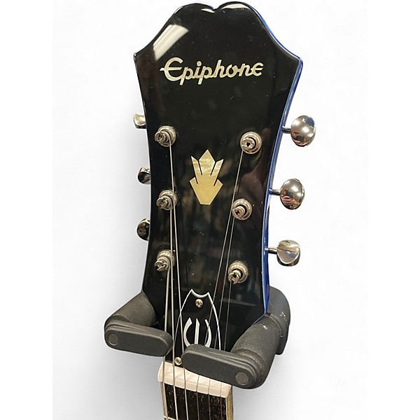 Used 2015 Epiphone Riviera Custom P93 Royale Blue Hollow Body Electric Guitar