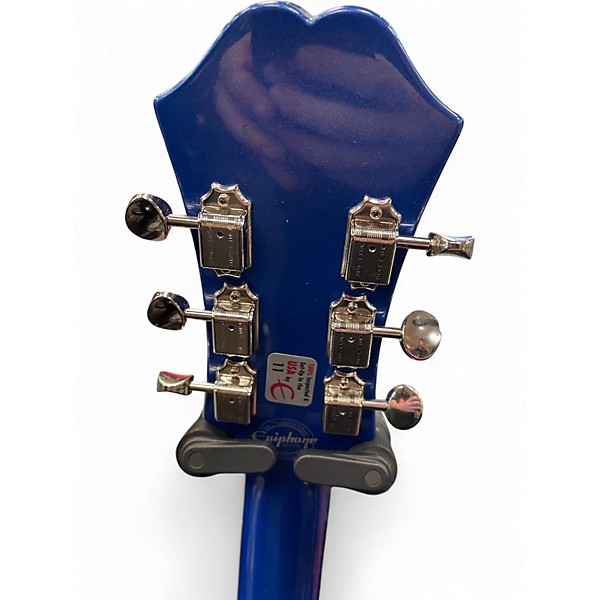Used 2015 Epiphone Riviera Custom P93 Royale Blue Hollow Body Electric Guitar