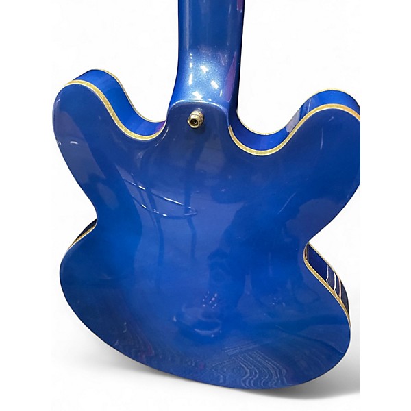 Used 2015 Epiphone Riviera Custom P93 Royale Blue Hollow Body Electric Guitar