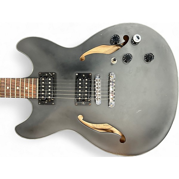 Used Ibanez AS73 Satin Black Hollow Body Electric Guitar